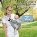 CUBY Mesh Baby Sling Carrier, Breathable Lightweight Baby Wraps Sling with Adjustable Strap- Easy to Wearing Soft Front Facing Baby Slings for Newborn Infant Toddler Carry Up to 40lbs(Gray Mesh) by TinyTreasures Baby Boutique
