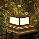 Pillar Lamp Post Light, Tempered Glass Shade，Fence Deck Cap Light Lantern Column Lamp for Flat Surface Patio Garden Decoration with IP55 Waterproof E26 LED Bulb (Electric Powered) by GreenHaven Gardens
