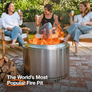 Solo Stove Yukon Essential Bundle | Portable Smokeless Fire Pit Stainless Steel for Wood Burning, Incl. Yukon Fire Pit, Lid and Stand, Diameter: 27in, Height: 19.8in, Weight: 40.35lbs by GreenHaven Gardens
