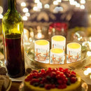 Flameless LED Candles Electric Candles with Remote Timer Control Color Changing Long Lasting Tealights Fake Candles Set of 4, Beach Themed Home Decoration, Starfish Hello Summer