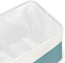 Kntiwiwo Foldable Storage Bins 15" x 10" x 9.5" Fabric Storage Basket Cube with Handles Large Linen Closet Organizer Bins for Organizing Shelf Home, Set of 3, Teal by CozyNest Decor