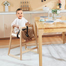 VEVOR Wooden High Chair for Babies & Toddlers, Double Solid Wood Feeding Chair, Eat & Grow Portable High Chair, Easy to Clean Baby Booster Seat, Compact Toddler Chair, Natural by TinyTreasures Baby Boutique