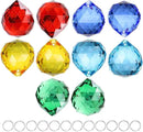 10 Pack Crystal Ball 1.18"/30mm Prism Sun Shine Catcher Rainbow Pendants Maker, Hanging Crystals Prisms for Windows, for Feng Shui, for Gift (Multi-Colors) by GreenHaven Gardens