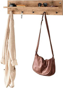 Modern Wall-Mounted Coat Rack with Shelf and Hooks - Wooden Entryway Organizer (Brown) by CozyNest Decor