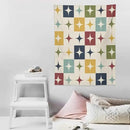 ICMOLYYENLO Boho Medieval Cat Tapestry, Abstract Atomic Starburst Geometric Aesthetic Art Wall Hanging For Bedroom Living Room Dormitory 50x60 Inches by CozyNest Decor