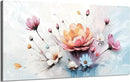 amatop Oversized Wall Art for Living Room Elegant Pink White Blue Floral Art Print Large Abstract Nature Botanical Picture Contemporary Garden Bloom Canvas Decoration Bedroom Office Hallway 58x29 inch by CozyNest Decor