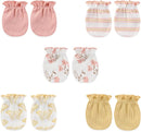 5 Pairs Baby Not Scratch Mittens 0-6 Months New Born Boy Girl Gloves Cute Infant Accessories by TinyTreasures Baby Boutique