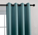 MIUCO Blackout Curtains Room Darkening Curtains Textured Grommet Curtains for Window Treatment 2 Panels 52x63 Inch Long Teal by TinyTreasures Baby Boutique