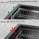 GSlife Expandable in Sink Dish Drying Rack - Stainless Steel Capacity Adjustable Over The Sink Dish Rack (13.4''-20.4''), Dish Drainer for Kitchen Sink Counter with Utensil Holder, Silver by CozyNest Decor
