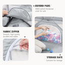 Baby Playpen Foldable, Playard for Babies and Toddlers, Portable Playpen Activity Center with 50 Balls+2 Handles for Travel, Indoor & Outdoor Play Pen with Mesh 50''x50'' by TinyTreasures Baby Boutique