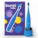 Burst Kids & Toddlers Electric Toothbrush (Blue) | Soft Bristles | Two Minute Timer | Rechargeable Battery | Easy-Grip Silicone Handle | 2 Modes for Healthy Smiles | Ages 3+ by TinyTreasures Baby Boutique