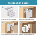 Adhesive Magnetic Cabinet Locks Baby Proofing for Cabinets & Drawers (30 Locks and 4 Keys) by TinyTreasures Baby Boutique