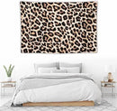 HZOHNAGO Leopard Print Tapestry Rustic Brown Leopard Wild Animal Printed Wall Tapestry Painting Wall Hanging for Bedroom Living Room Dorm 60" W x 40" H by CozyNest Decor