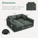 HONBAY Modular Sectional Couches with Storage Corduroy Sleeper Sofa Modular Sectional Couches for Living Room,Green by CozyNest Decor