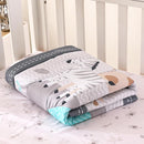 Wowelife Mini Crib Bedding Set Boy, 3 Piece Baby Bedding Set Nursery Bedding Set Elephant, Giraffe, Zebra Breathable Soft for Baby Boy with Comforter, Crib Fitted Sheet and Crib Skirt, Gray by TinyTreasures Baby Boutique
