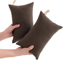 NTBAY Tiny Pillows, Down Alternative 7"x11" Microfiber Mini Pillows for Travel, Pets, Soft Machine Washable Small Pillow for Neck, Wrist, Lumbar and Knee, Dark Brown by TinyTreasures Baby Boutique