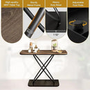 BECHAEO Farmhouse Narrow Console Table for Living Room, 47.4" Rustic Narrow Entryway Table, Sofa Tables Behind The Couch, Industrial Wooden Accent Tables for Hallway, Foyer Walnut by CozyNest Decor