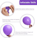 RUBFAC 129pcs Purple Balloons Different Sizes 18 12 10 5 Inch, Lavender Lilac Latex Balloon Garland Arch Kit for Halloween Masquerade Party Decorations Birthday Anniversary Baby Shower Party Supplies by TinyTreasures Baby Boutique