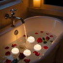 Aignis 24pcs Flameless LED Floating Candles, White Rose Plastic Tealight Battery Operated, 120+ Hours Glow Time, Cozy Light for Romantic Pool/Bathtub/Hot Bath/Wedding Centerpiece Decor(D2.83*H1.42) by CozyNest Decor