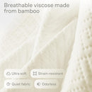 Niagara 1 Pack Viscose Made from Bamboo 100% Waterproof Crib Mattress Protector, Soft Breathable Crib Mattress Protector with Deep Pocket, Crib Mattress Pad for Toddler and Baby (52x28, Beige) by TinyTreasures Baby Boutique