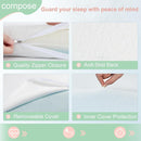 ANGELBLISS Pack and Play Mattress, 38 x 26 Pack N Play Mattress for Baby and Toddlers, Gel Memory Foam Mattress with Removable Cover, Dual Side Premium Playpen Mattress, BM-01 by TinyTreasures Baby Boutique
