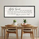 Holy Spirit You are Welcome Here Wall Decor Art 32x12 Inch Large Christian Song Bible Verse Plaque Wood Framed Sign Living Room Scripture Quote Religious For Office Wall Hanging (Black) by CozyNest Decor