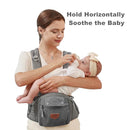 SUNVENO 3 in 1 Ergonomic Baby Carrier with Hip Seat for Newborns and Toddlers, Supports 20 lbs and Up, Waist and Back Relief with Large Weight Capacity for All Season Use, Grey by TinyTreasures Baby Boutique