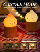 Torch Night Light with Sound Machine for Baby, 2 Modes Candlelight & Night Lamp, Sleep Aid White Noise Soother, Dimmable Warm Night Light for Baby Nursery, Toddler Kids Bedroom by TinyTreasures Baby Boutique