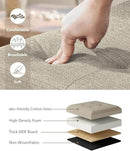 15 Inches Small Folding Storage Ottoman Cube, Storage Footrest, Foot Rest Stool, for Living Room, Bedroom, Dorm, Hallway, Entryway, Sandy Beige by CozyNest Decor