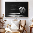 ElephantStock Basketball Wall Art - Horizontal Framed Canvas - 1-Piece Hallway Wall Decor - Photography sports Canvas Print - Black and Gray Decor for Wall - 43" X 29" by CozyNest Decor