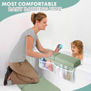 beiens Bath Kneeler and Elbow Rest Pad Set - 1.5'' Comfortable Thick Baby Bath Kneeler Pads, Quick Dry Soft Kneeling Pad for Baby Bath Time, Non-Slip Knee& Arm Support Bathtub Mat with Toys Organizer by TinyTreasures Baby Boutique