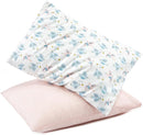 TILLYOU Toddler Pillowcase 2 Pack with Envelope Closure,13" x 18" Silky Soft Microfiber Travel Kids Pillowcase for Boys and Girls, Lucky Pony Peace Dove&Big Pink Flower by TinyTreasures Baby Boutique