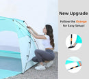 Beach Tent, Portable Sun Shelter for 2/3/4/6-8 Person with UPF 50+ UV Protection, Easy Setup Waterproof Beach Shade Canopy Cabana for Family Outdoor and Picnics, Fishing with Carrying Bag by TinyTreasures Baby Boutique