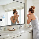 Black Bathroom Mirror, 48"X36" Rectangle Mirrors for Wall Metal Frame, Modern Vanity Wall Mirror for Bathroom Living Room, Entryway Hangs Horizontal or Vertical by CozyNest Decor