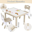 Toddler Table and Chair Set, Height Adjustable-Upgrade Kids Table and 2 Chairs for Ages 3-8, Multi-Activity Toddler Play Table with Graffiti Desktop for Home/Daycare/Classroom by CozyNest Decor
