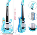 Kids Toddler Baby Childrens Electric Toy Guitar with Strap Ideal for 3 4 5 7 8 Year Old Boys Girls Gifts(Blue) by TinyTreasures Baby Boutique