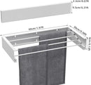 Wall Mounted Drying Rack for Laundry 23.6'', Folding Drying Rack Clothing Wall Mount with 4 Rods, Space Saving for Indoor Outdoor Bathroom Balcony (White, 23.6'') by CozyNest Decor