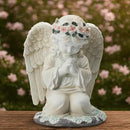Solar Angel Prayer Statue, Memory Guardian Garden Decor with Warm Light - Religious Outdoor Decor, Auto On/Off LED Light, Memorial Gift for Cemetery, Patio & Gravesite by CozyNest Decor