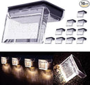 Solar Deck Lights Outdoor 10Pack LED Step Fence Patio Wall Lights Garden Pathway Decoration Lighting (Warm White) by GreenHaven Gardens