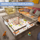 Baby Play Mat 71" X 59" Playpen Mat Upgraded Thicken Baby Floor Play Mat Non-Slip Cushioned Crawling Mat Waterproof Activity Playmats for Babies Toddlers Infants (71X59, Letter Fox) by TinyTreasures Baby Boutique