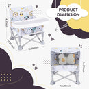 Portable Booster Seat, Toddler Baby Seat with Tray for Dining Table Compact Floor Chair for Camping Lawn Beach Babies Travel 6-36 Months by TinyTreasures Baby Boutique