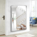 Silver Bathroom Mirror, 36x55 Inch Rectangular Deep Frame Mirror, Large Wall Mounted Bathroom Vanity Mirror Over Sink for Bedroom,Restroom, Living Room, Hangs Vertically or Horizontally by CozyNest Decor