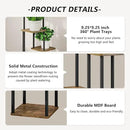 AZERPIAN Plant Stand 4 Tier Indoor Metal Flower Shelf for Multiple Plants Corner Tall Flower Holders for Patio Garden Living Room Balcony Bedroom, Black (4 Tier-Black) by GreenHaven Gardens