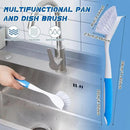 Hsei 20 Pcs Blue Kitchen Scrub Dish Brush Bulk with 11 Inch Anti Slip Handle Cleaning Dish Scrubber with Stiff Bristles Washing Scrub Brushes for Housekeeping for Pots and Pans, Kitchen Sink by CozyNest Decor