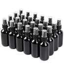 Black Glass Small Spray Bottle 2 oz 24 Packs,Fine Mist Sprayer Small Clear Bottles,Refillable Containers mini spray bottles for Cleaning Solutions and Skin Care (Black 24pcs) by GreenHaven Gardens
