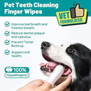 Dog Dental Care Finger Wipes - Teeth Cleaning Finger Wipes for Dog & Cats - Tooth Brushing Kit Dental Wipes for Dog - Reduces Plaque & Freshens Breath (50 PCS, Beef) by CozyNest Decor