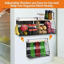 Large Magnetic Shelf for Fridge, Fruit and Vegetable Storage Wire Basket, Potato And Onion Storage Bin for Kitchen Organizers, Magnetic Spice Rack for Refrigerator, Kitchen Counter, RV and Laundry by CozyNest Decor