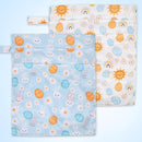 2pcs Travel Waterproof Laundry Bag, Cloth Diaper Wet Dry Bags with Handle 2 Zipper Pockets Washable Dirty Clothes Travelling Hanging Bathing Beach Daycare Yoga Gym Sports Exercise Swimsuits by TinyTreasures Baby Boutique