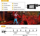 weillsnow 164FT 500 LED Orange Halloween Lights, 8 Modes Waterproof Plug in String Lights for Halloween Indoor Outdoor Yard Party Wedding Garden Home Decorations (Orange) by GreenHaven Gardens