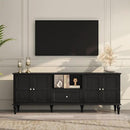 ARTPOWER 67'' Mid-Century Modern TV Stand with Storage Drawer and Doors, Long TV Stand with Adjustable Shelves for 75 Inch TV for Living Room, Bedroom, Black by CozyNest Decor